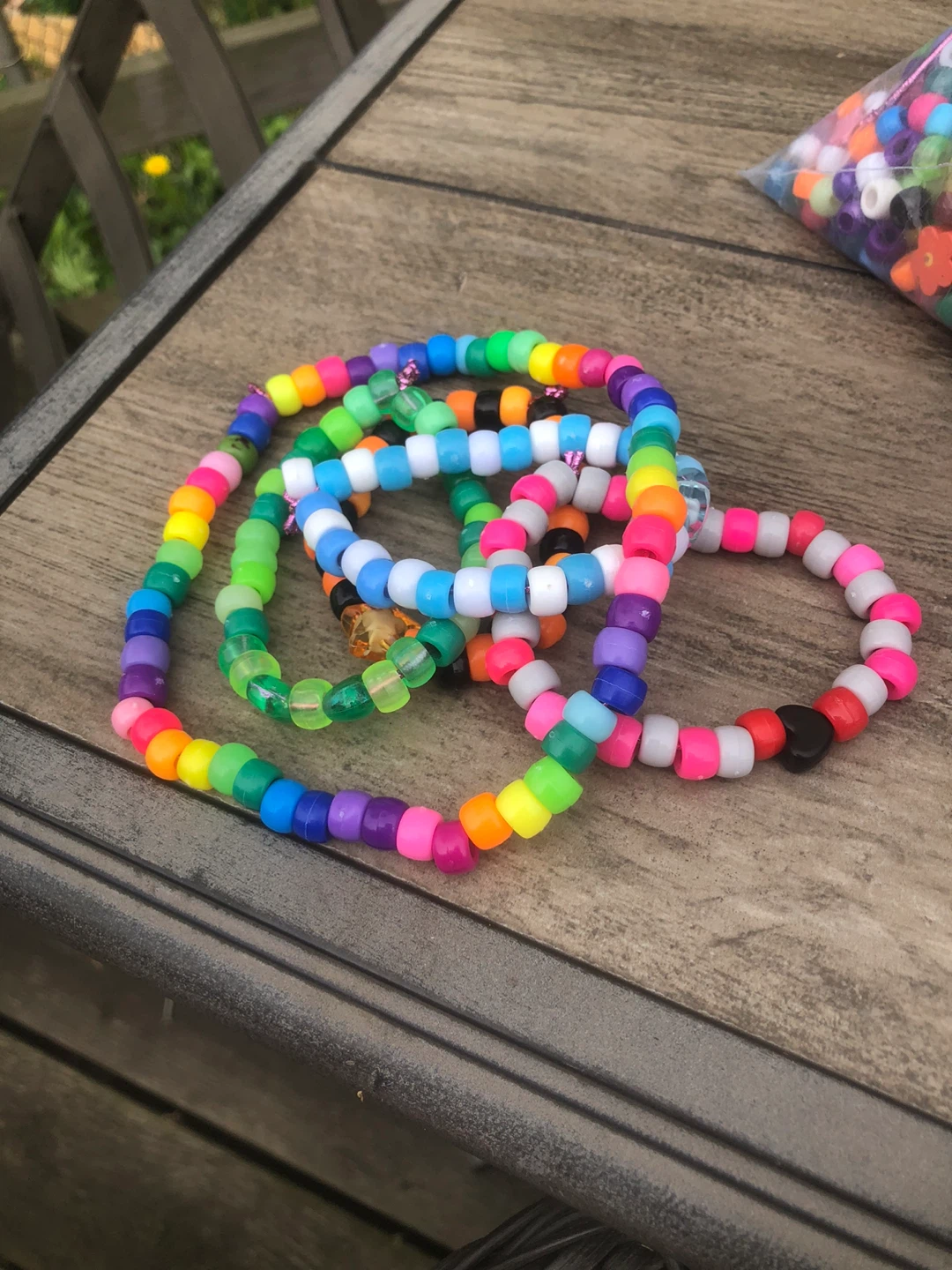 Kandi Bracelets - Rainbow and Multi-Colour Bead Bracelets - photo 2