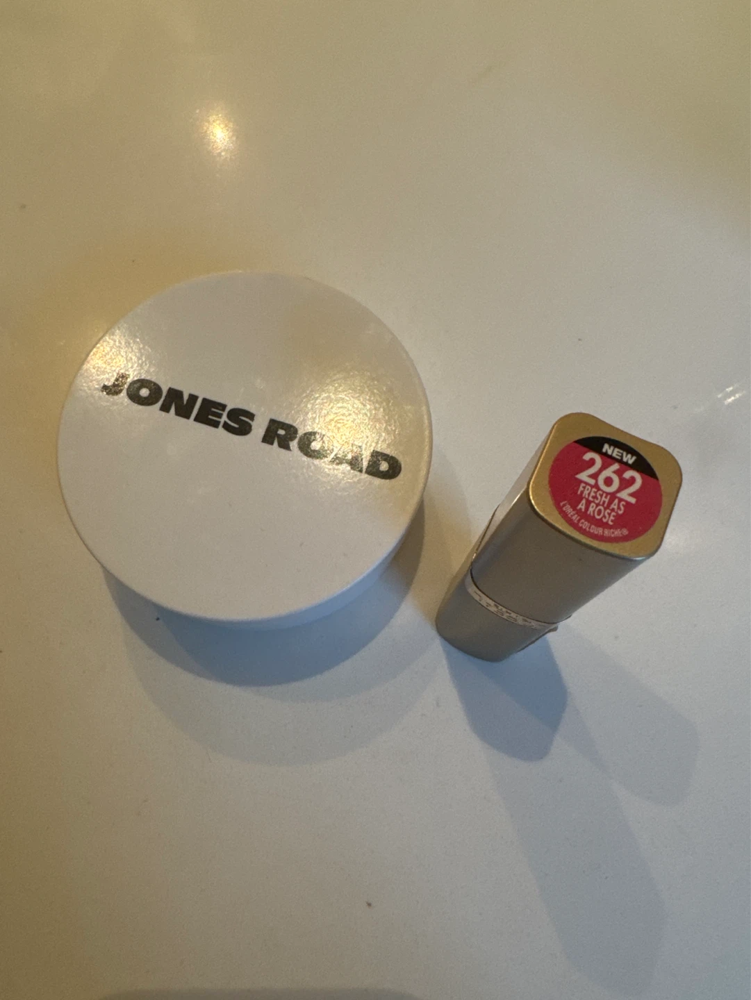 Jones Road Miracle Balm & L'Oreal Lipstick