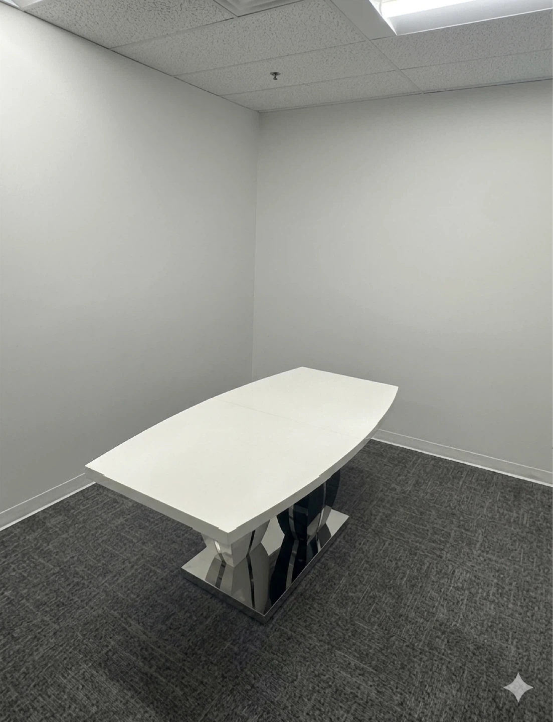 Modern White and Black Dining Table - photo 2