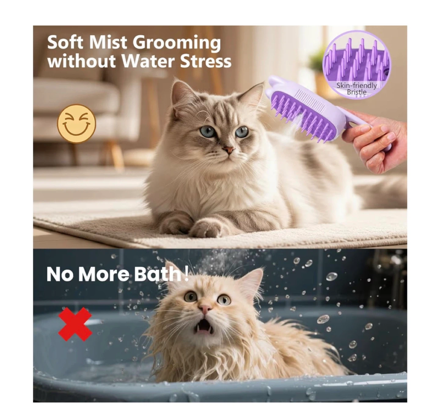 Brand new Rechargeable Cat Steam Brush with Mist Spray - photo 4