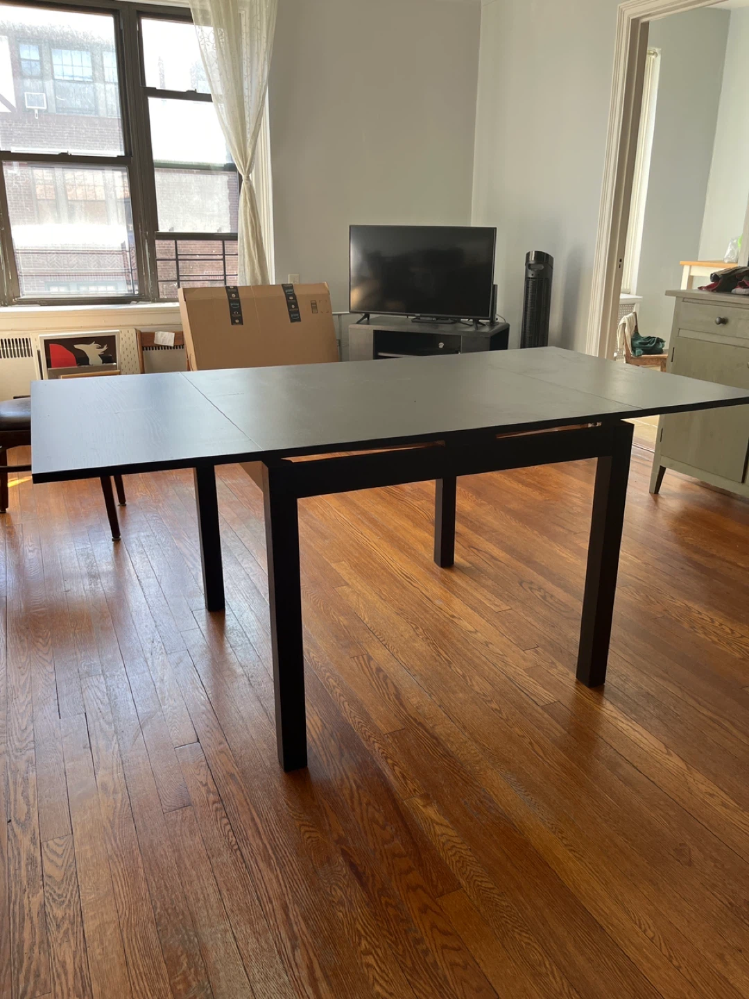 Black Extendable Dining Table - photo 2