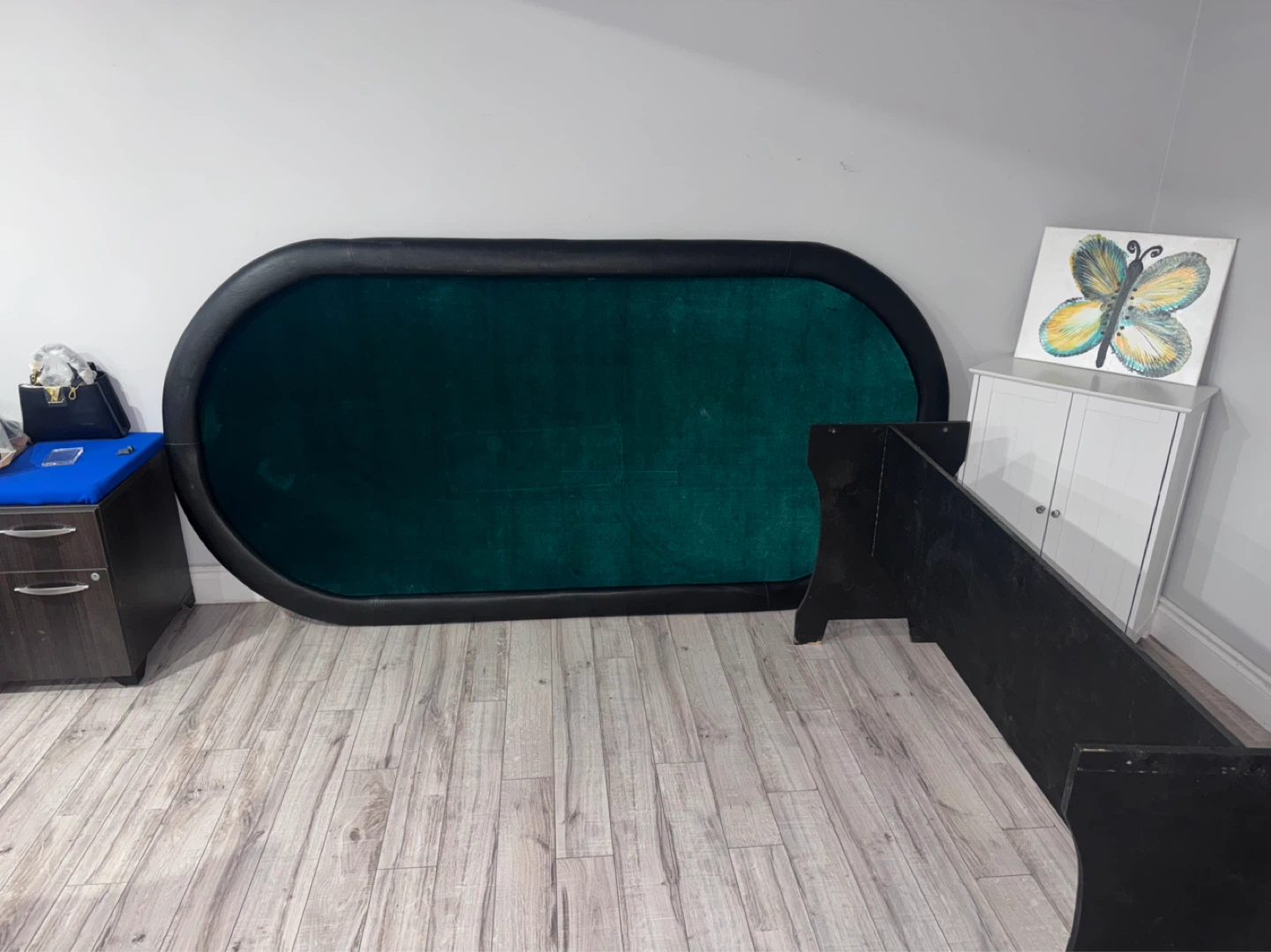 Green Felt Poker Table