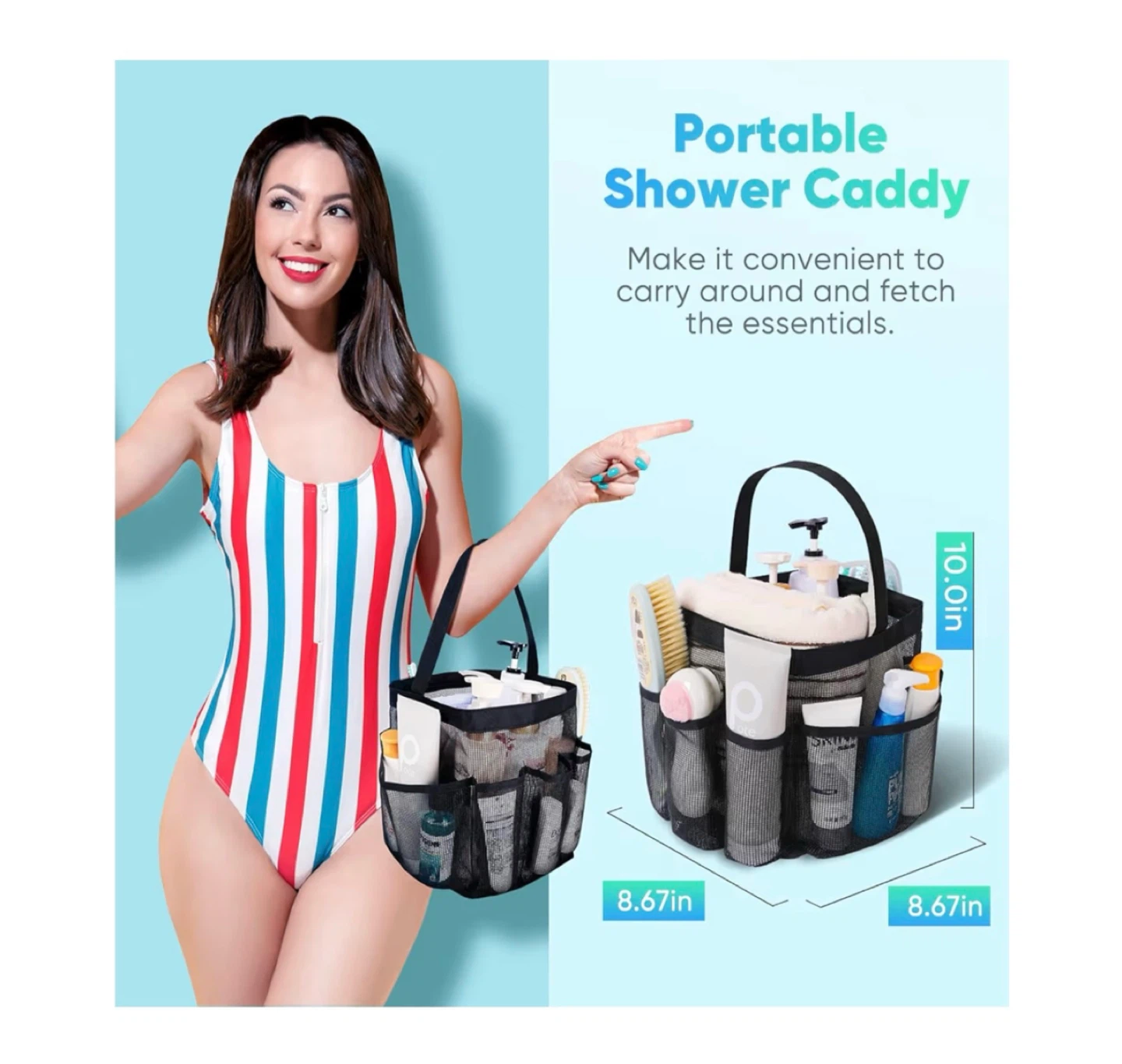 Brand new Mesh Shower Caddy Portable - photo 3