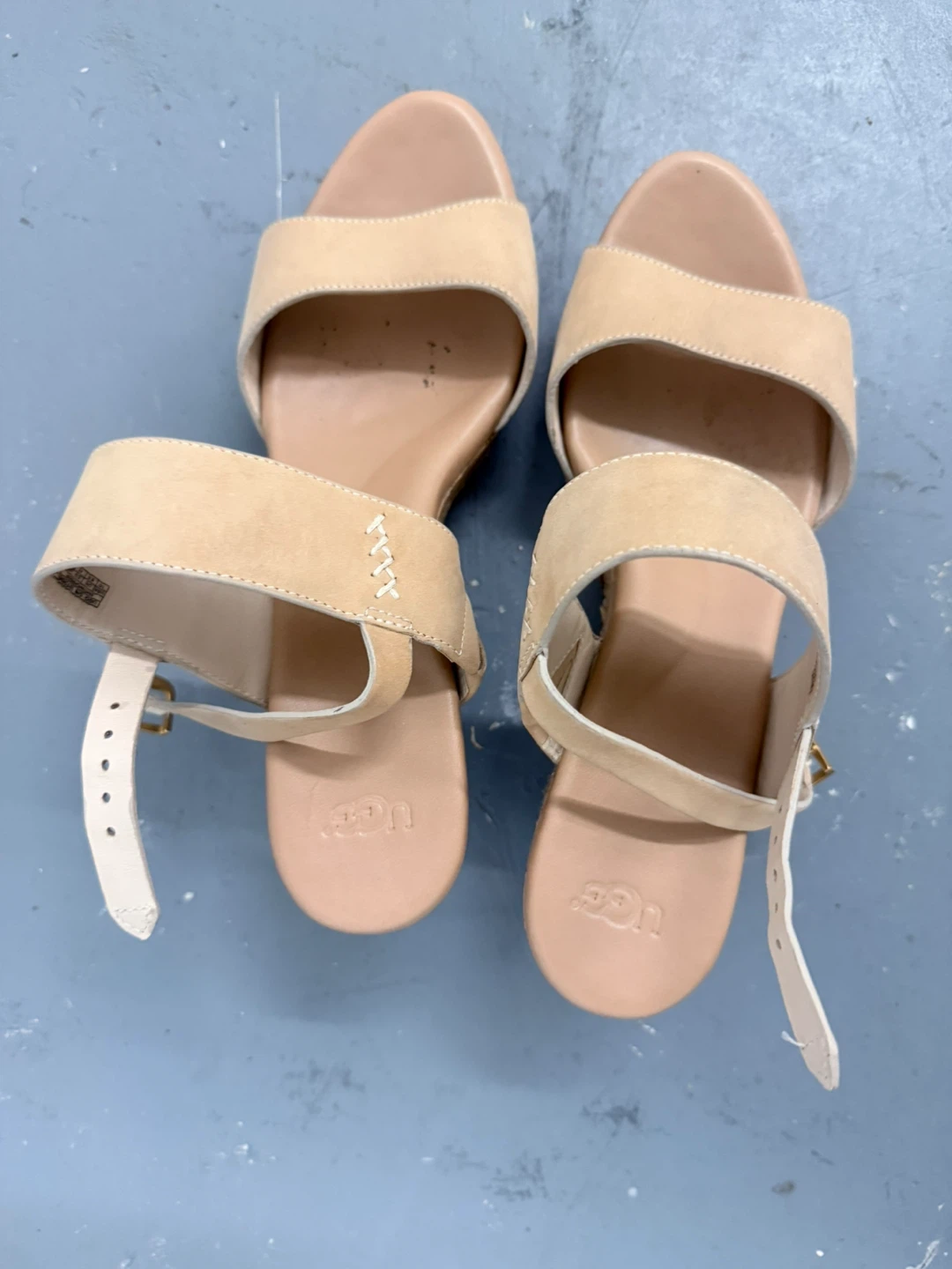Ugg Wedge Sandals Women's Size 10 Tan Cork Espadrille - photo 2