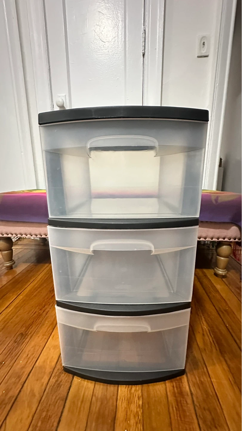 3-Drawer Plastic Storage Cart