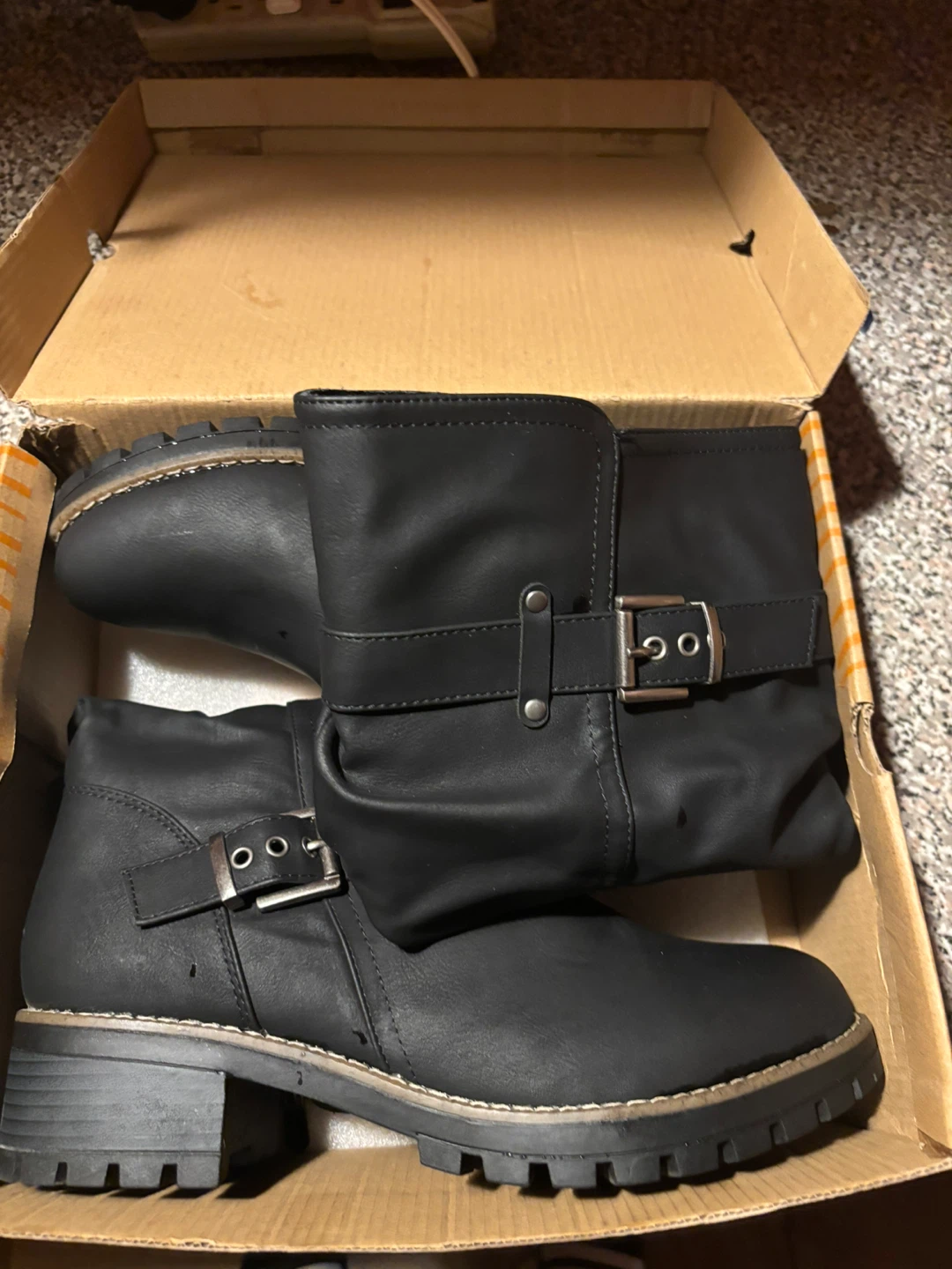 Black Buckled Slouch Boots - photo 2