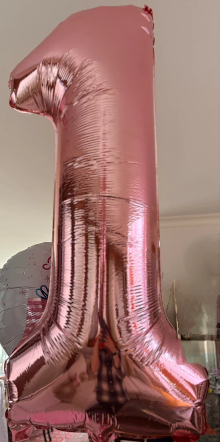 Rose Gold Number Balloons - 1 and 9