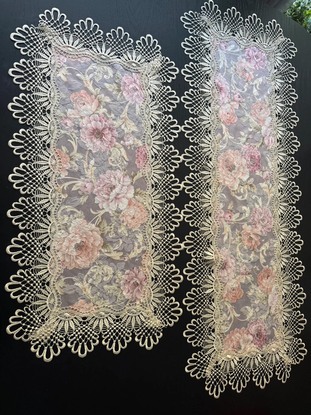 Floral Lace Table Runner Set of 2