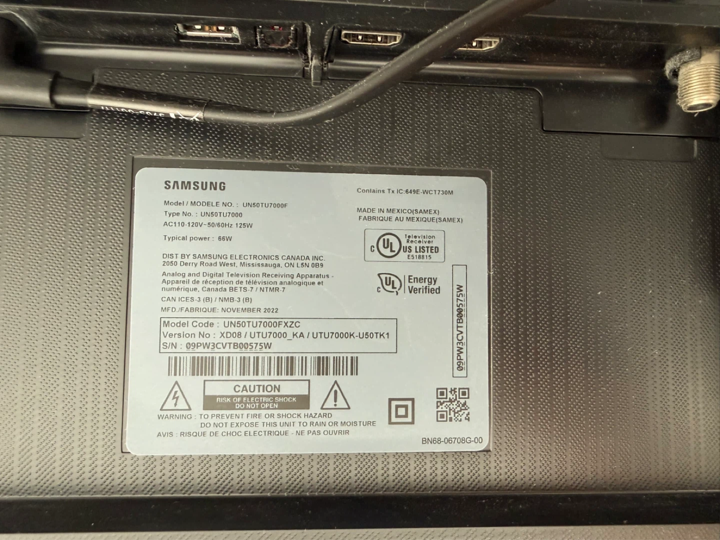 Samsung 50" TU7000 Smart 4K UHD TV - photo 4