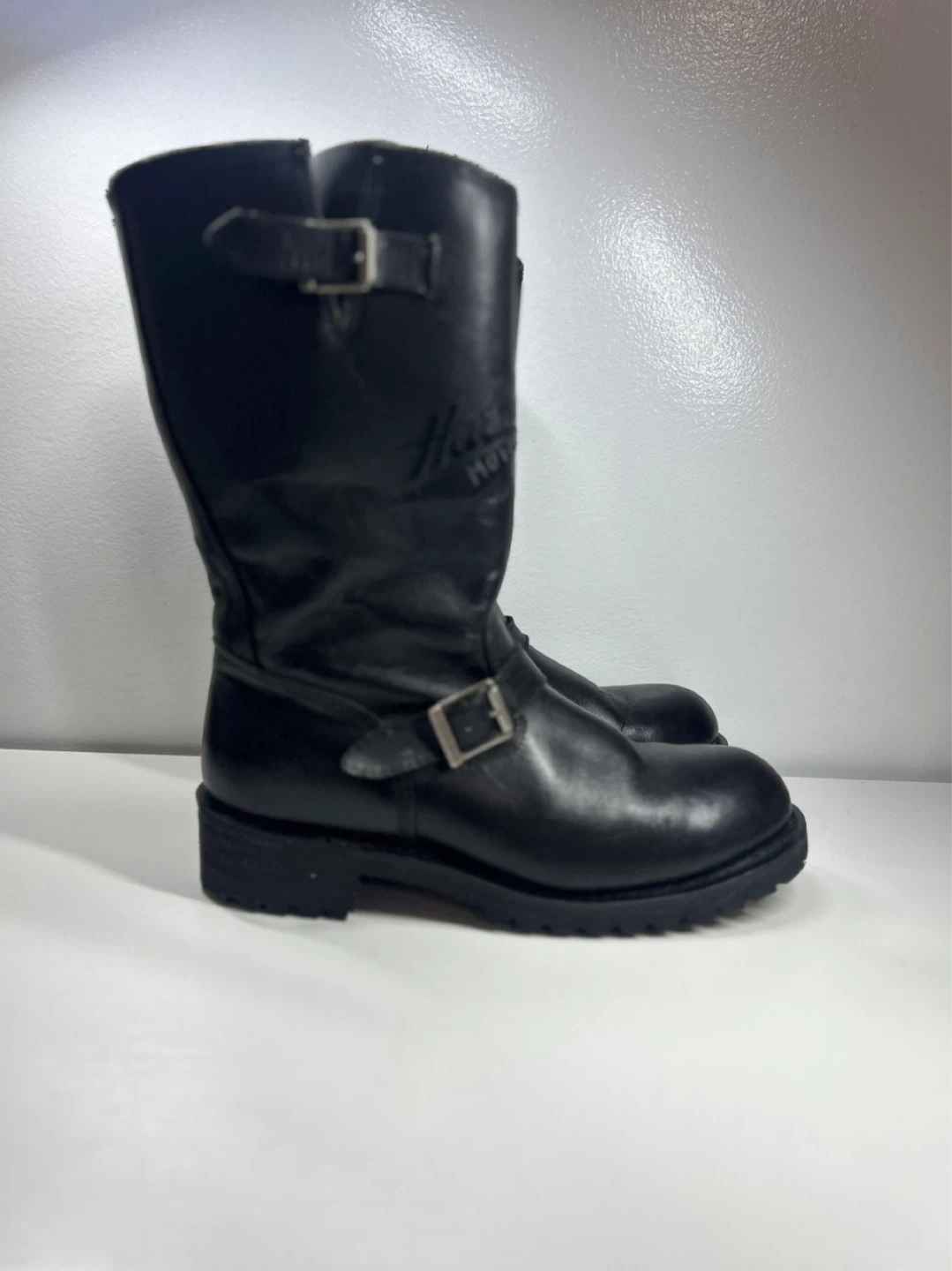 Harley-Davidson Black Leather Motorcycle Boots men’s Size 10.5