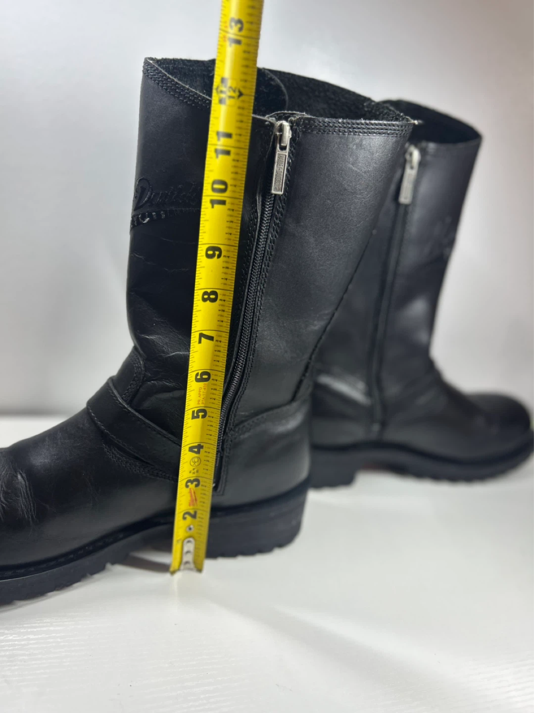 Harley-Davidson Black Leather Motorcycle Boots men’s Size 10.5 - photo 2