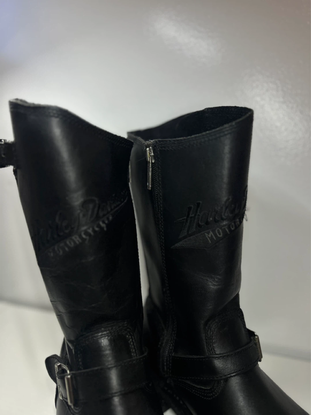 Harley-Davidson Black Leather Motorcycle Boots men’s Size 10.5 - photo 5