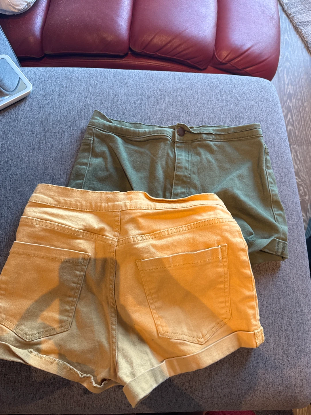 Forever 21 Women's Shorts - Mustard Yellow & Olive Green