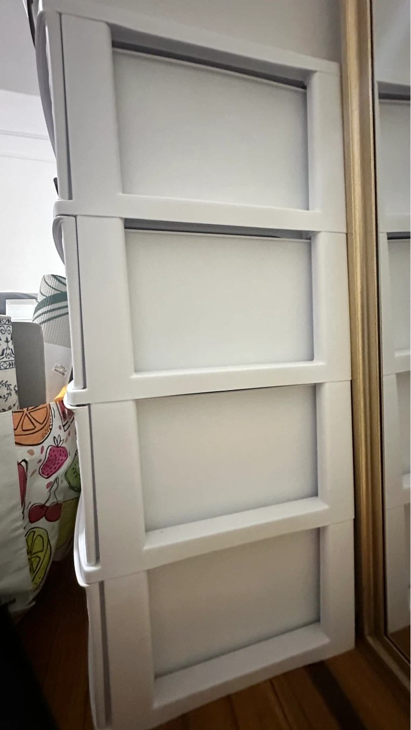 White 4-Drawer Plastic Storage Unit - photo 2