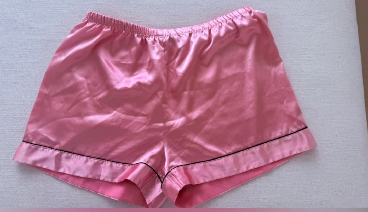 Pink Satin Pajama Shorts - photo 2