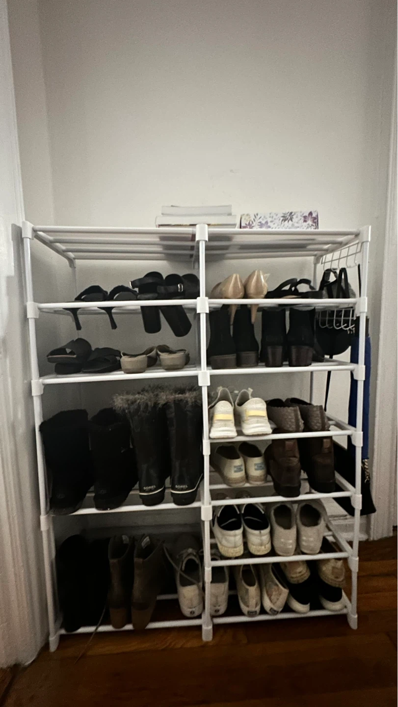 White 5-Tier Shoe Rack Organizer