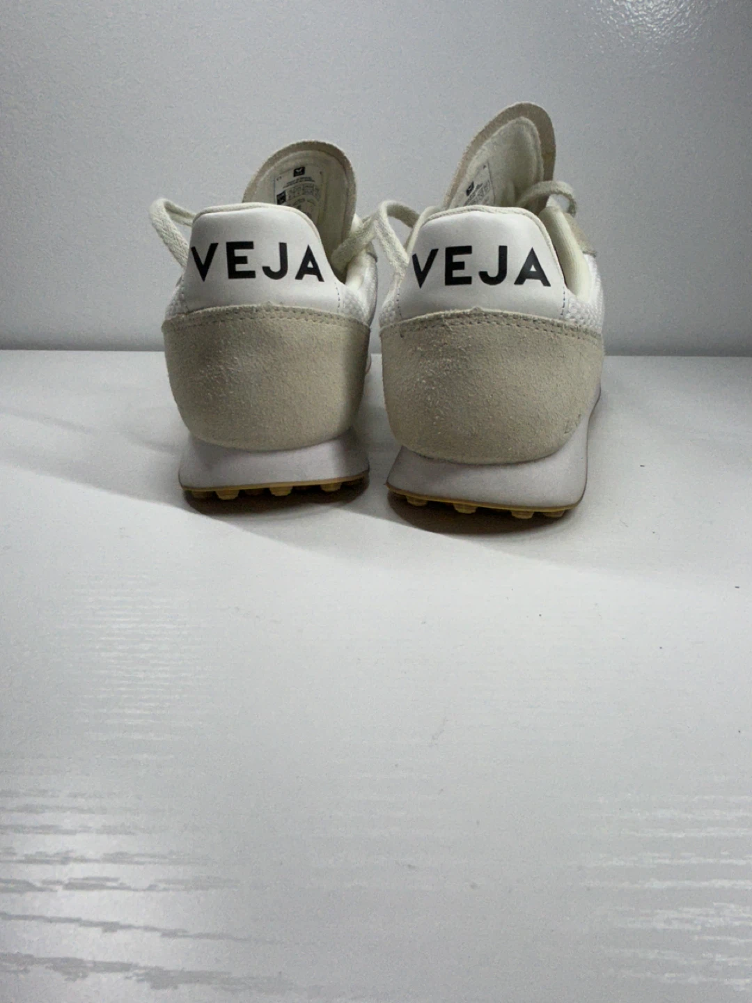 Veja White & Beige Suede & Mesh Sneakers Womens - photo 4