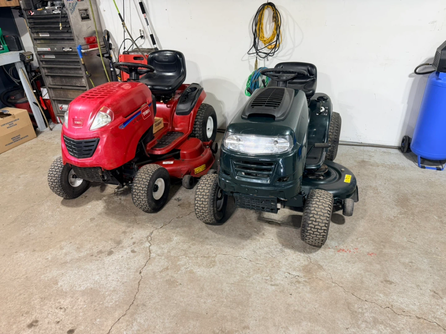 Two riding mowers ready for the season!