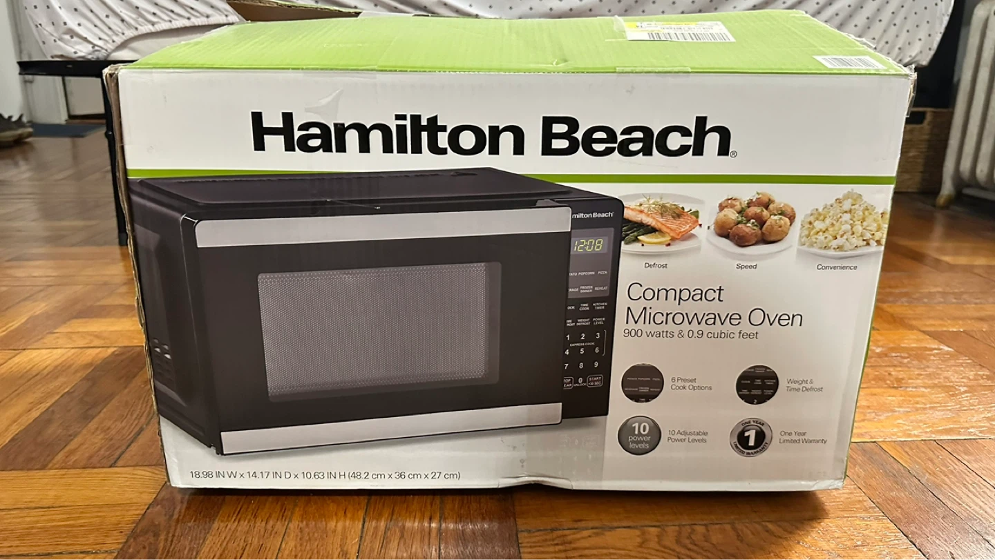 Hamilton Beach Compact Microwave Oven 900 Watts 0.9 cu ft - photo 2