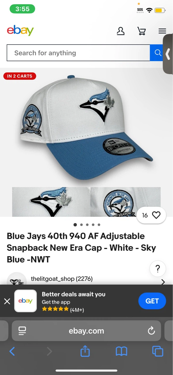 New Era Toronto Blue Jays 40th Season 9FORTY Snapback Hat - photo 4
