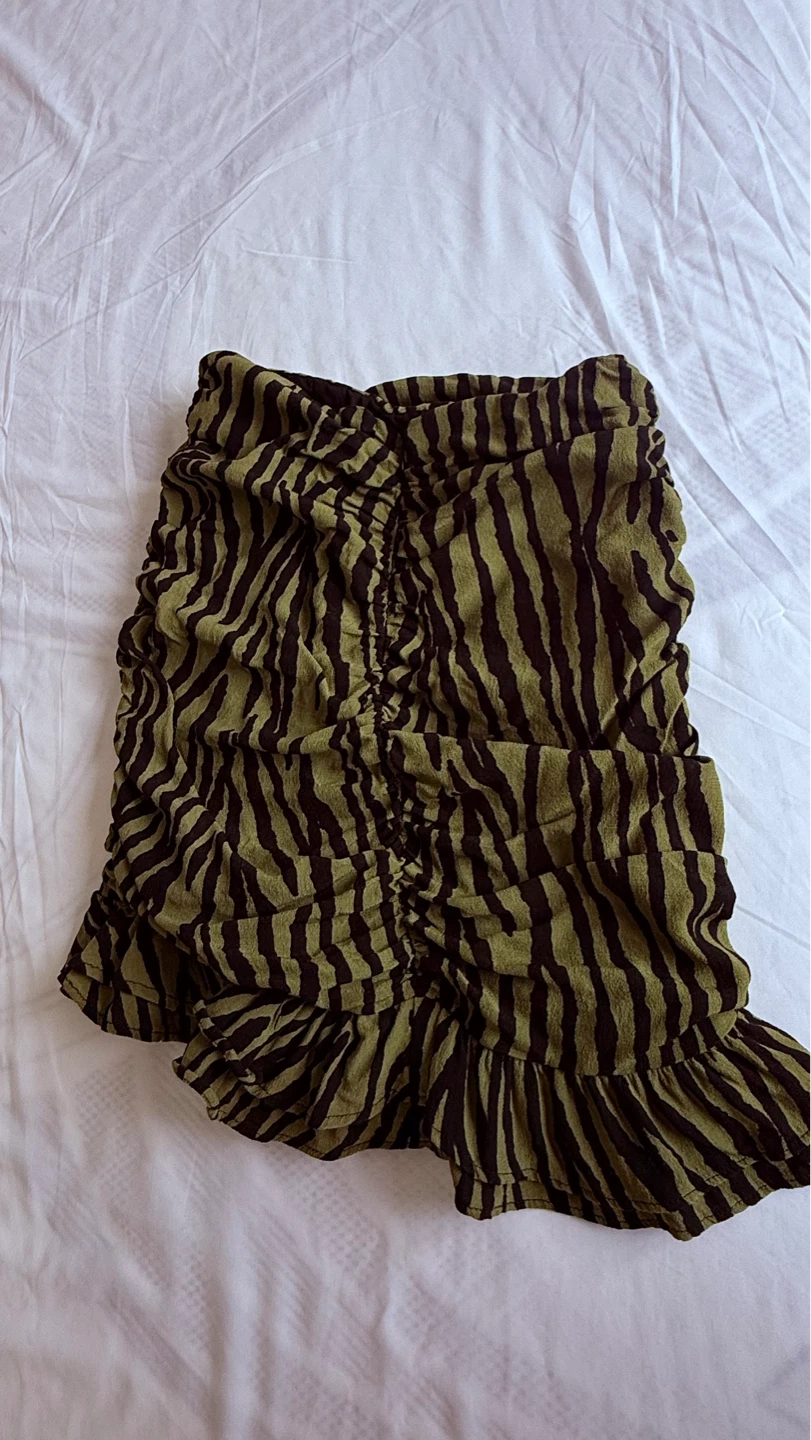 ZARA WORN ONCE Zebra Print Mini Skirt SMALL - photo 2