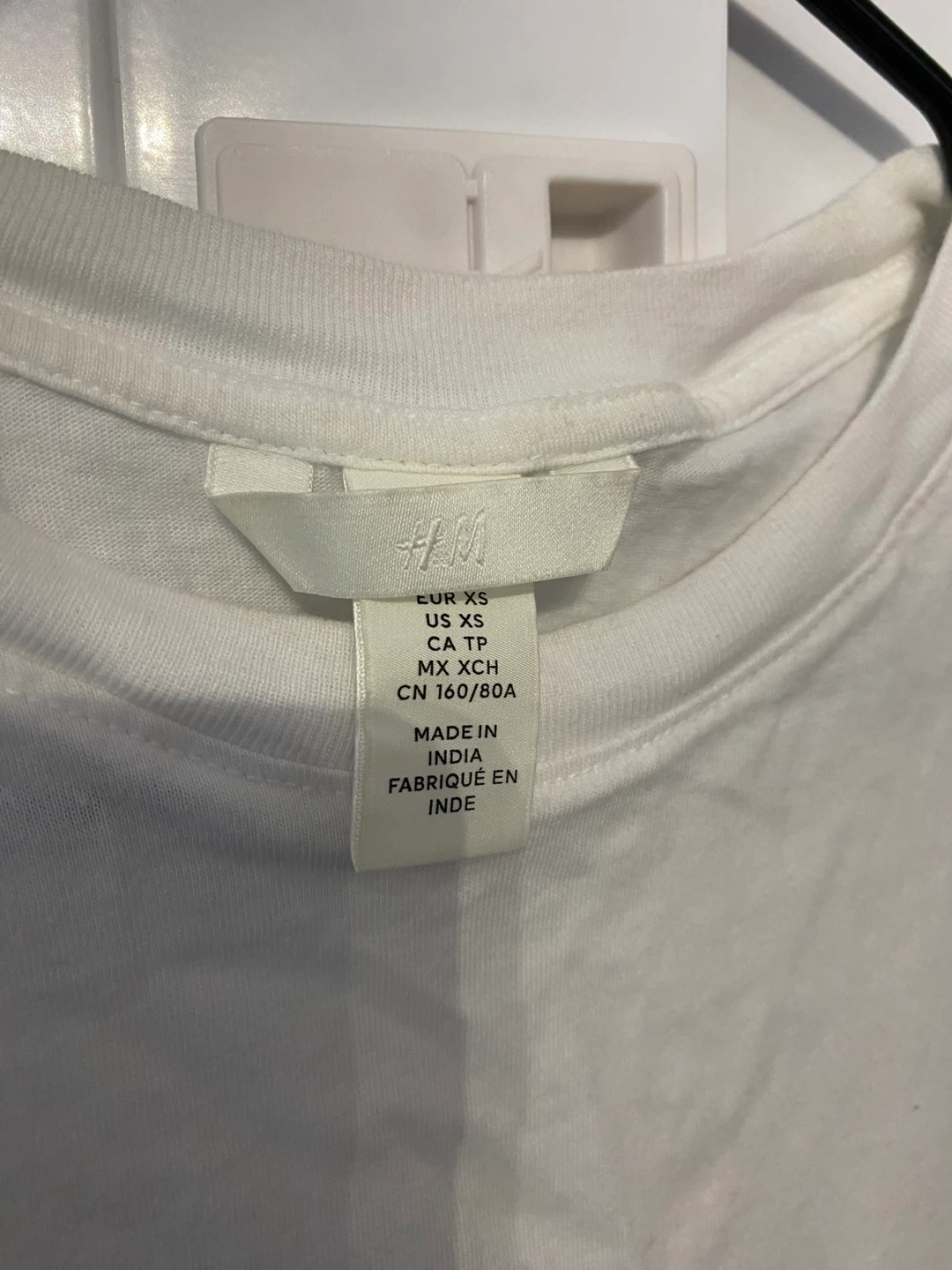 H&M White Basic T-Shirt - XS - photo 2
