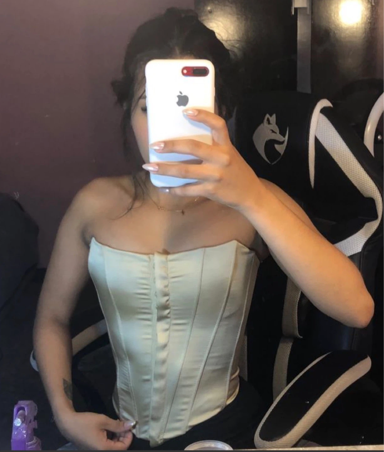 NEW ZARA GOLD CORSET SIZE MEDIUM - photo 2
