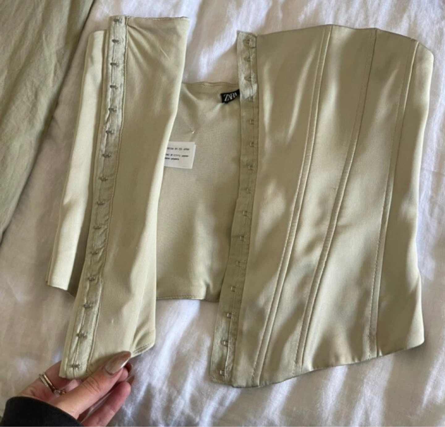 NEW ZARA GOLD CORSET SIZE MEDIUM - photo 4