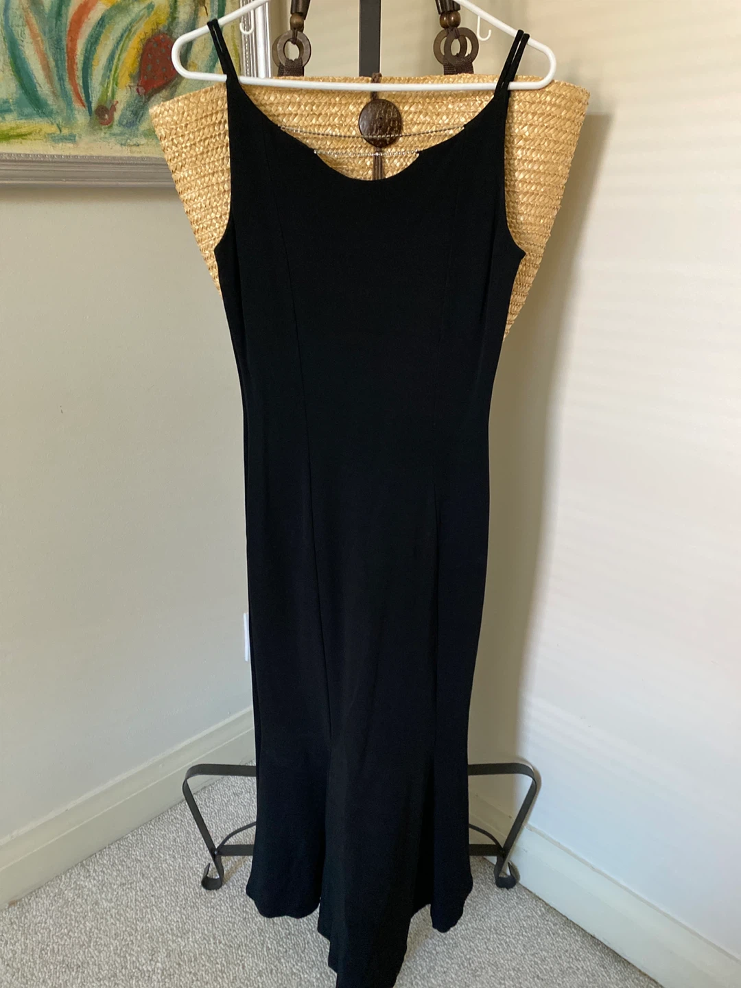 COURTSANE made in France Black Embellished Maxi Dress Size 4