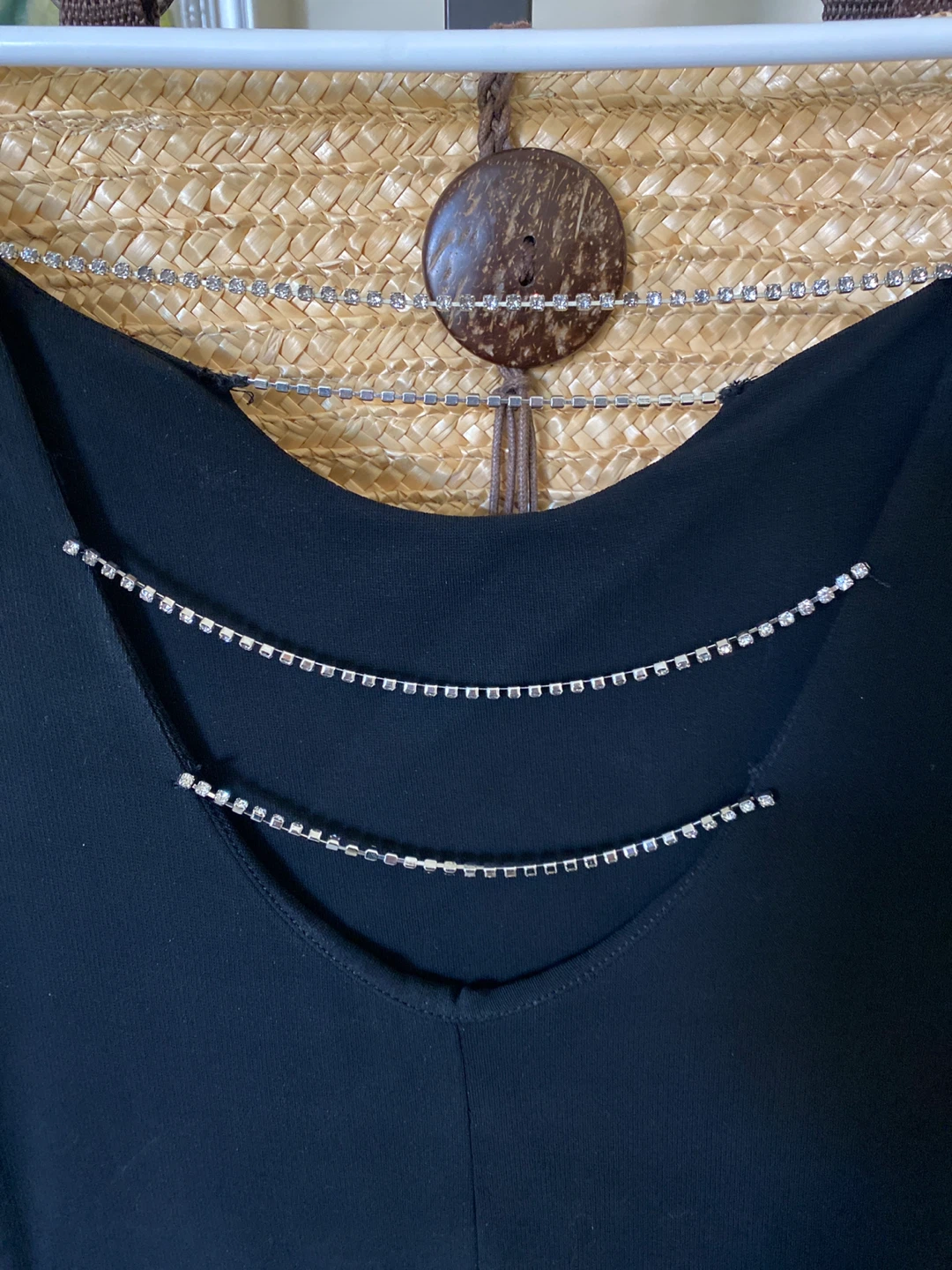 COURTSANE made in France Black Embellished Maxi Dress Size 4 - photo 4
