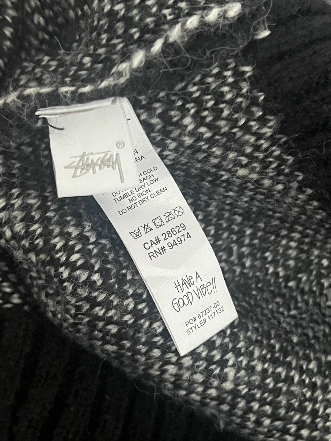 Stüssy Mohair Dice Sweater ‘Black’ - photo 5