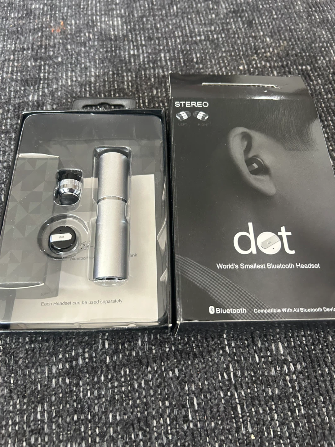 Dot STEREO World's Smallest Bluetooth Headset (Black)