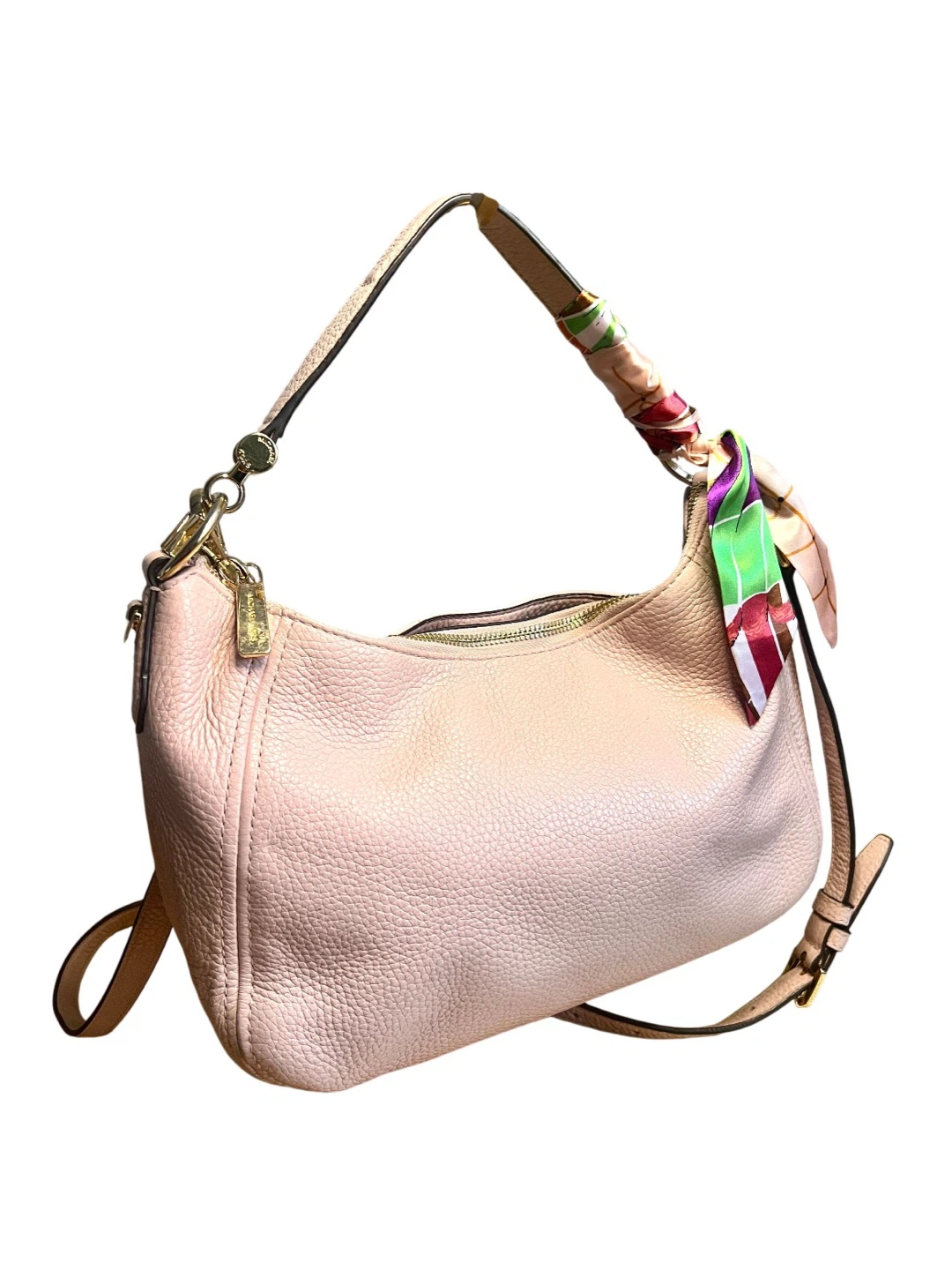 Michael Kors Pink Leather Hobo Shoulder Bag