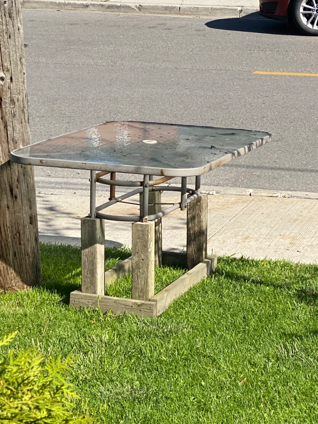 Glass Top Outdoor Table - photo 2