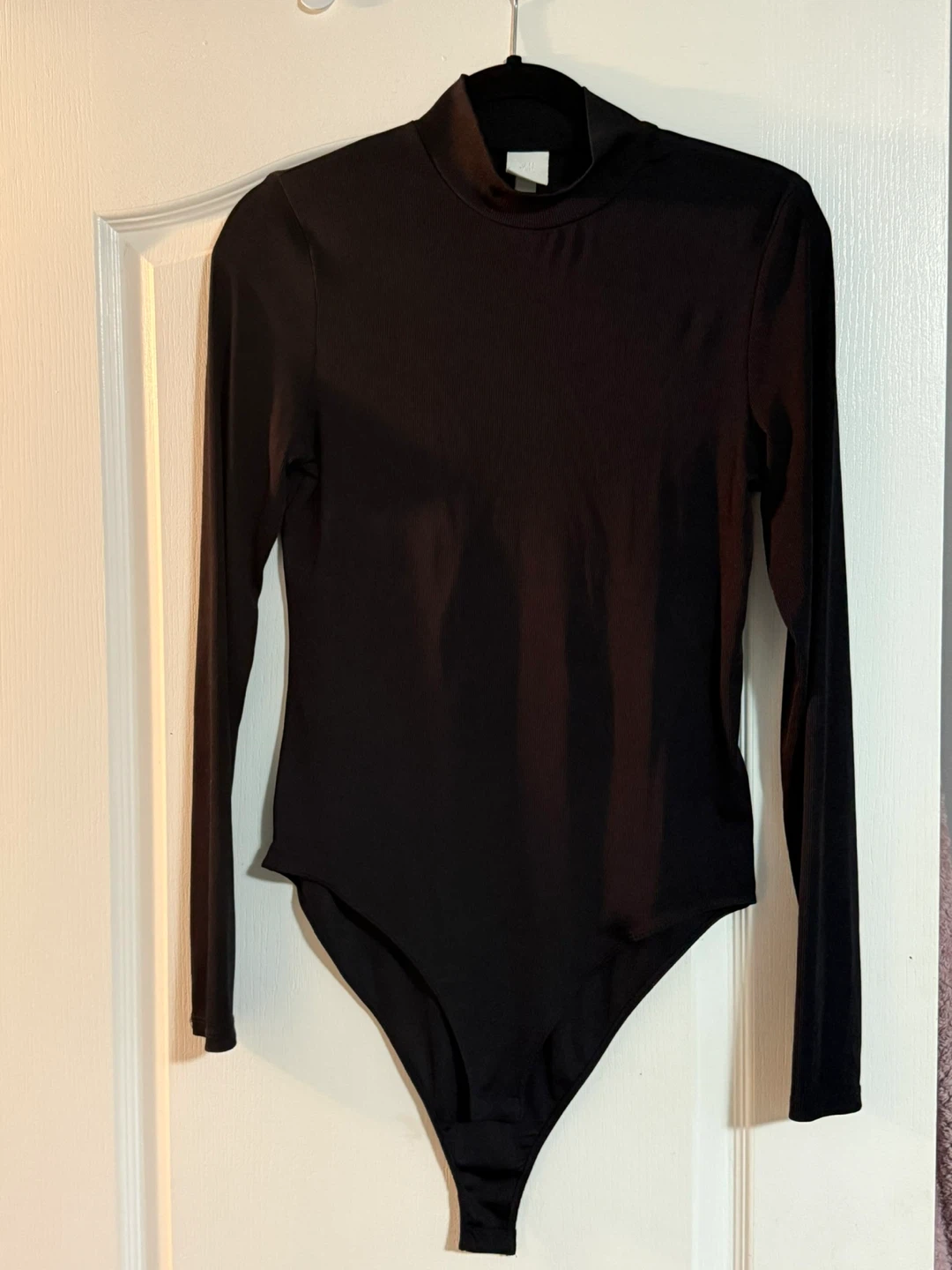 H&M Black Mock Neck Long Sleeve Bodysuit