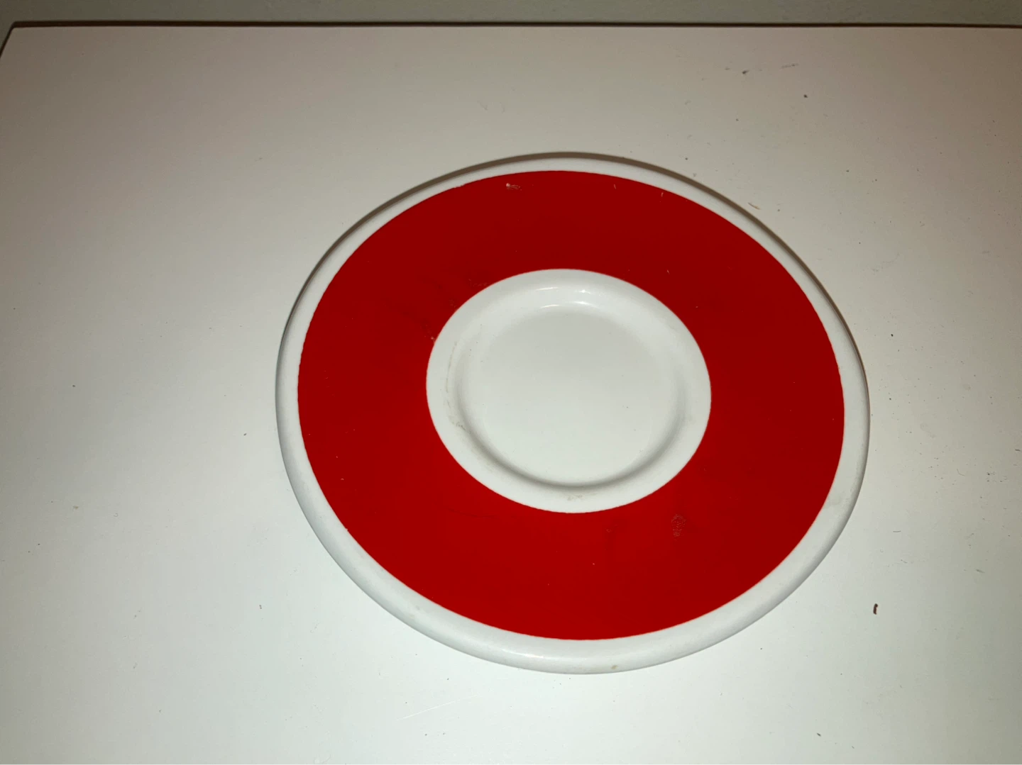 White and Red Saucer