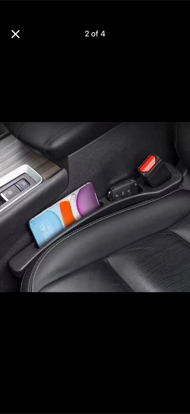 Car Seat Gap Organizer - Black, 2 Pieces - photo 2