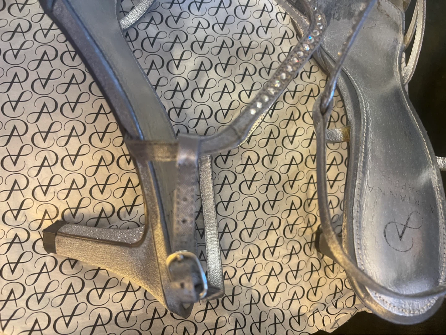 Adrianna Papell Silver Embellished Heels - photo 5