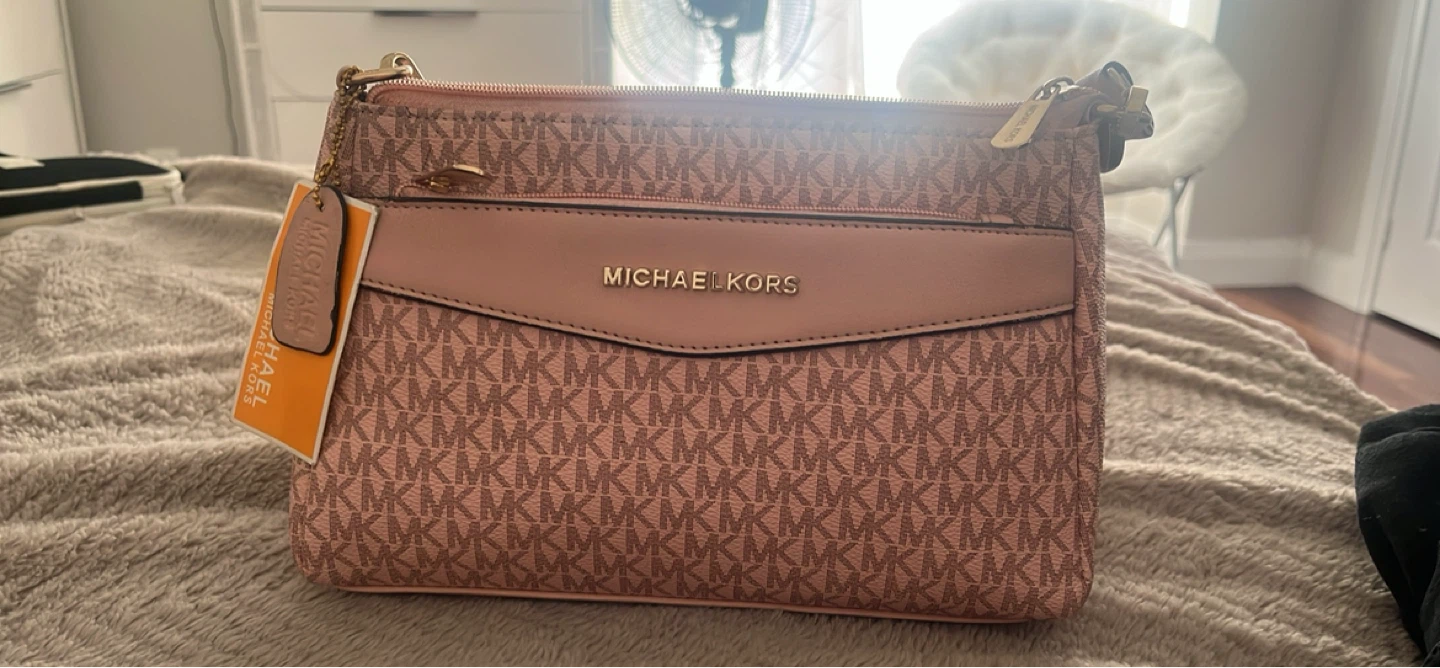 Michael Kors Pink MK Signature Shoulder Bag - photo 2