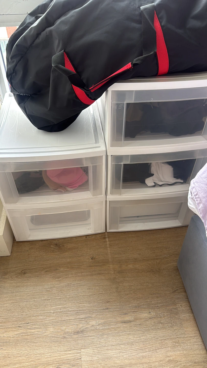 Clear Plastic Drawer Storage Organizer Set