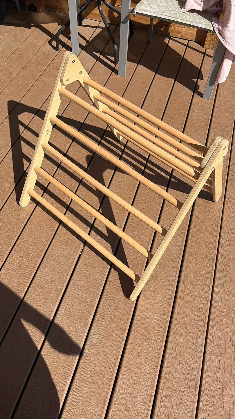 Kinderfeets Wooden Pikler Triangle with Climbing Net - photo 4
