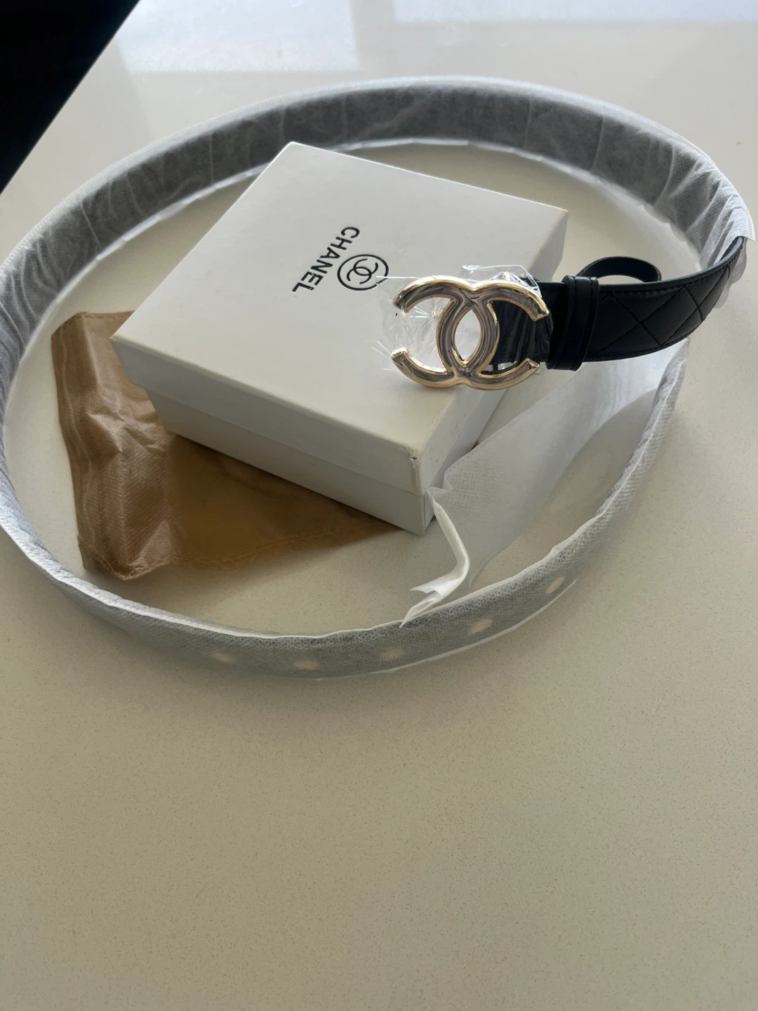 Chanel Belt with Gold CC Buckle