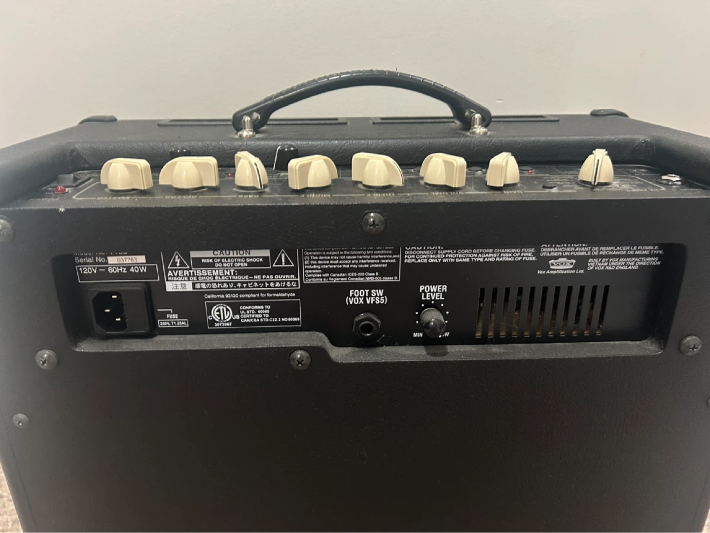 VOX VT30 Guitar Amp - photo 4
