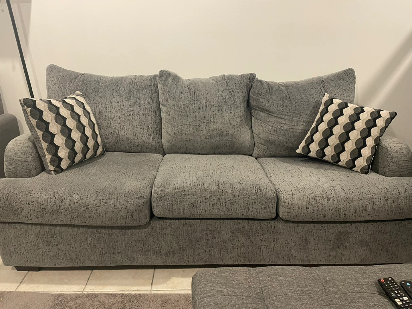 Gray 3-Seater Sofa