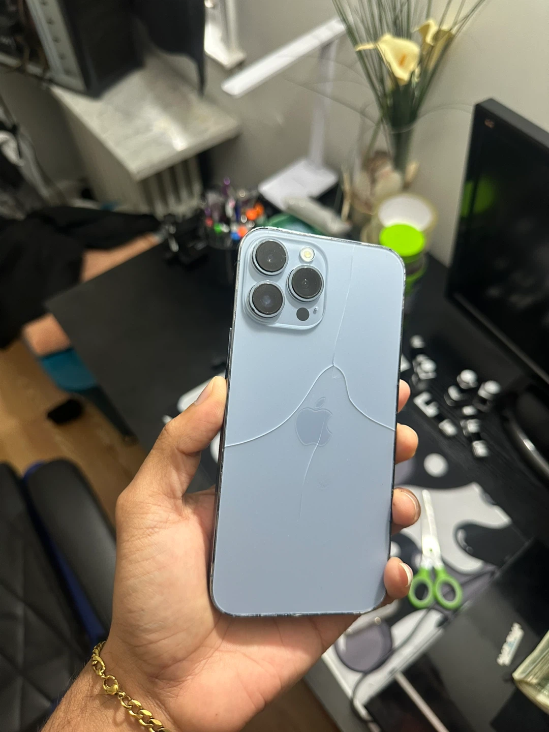 iPhone 13 Pro Max 512GB Sierra Blue Unlocked (Cracked Back) - photo 2