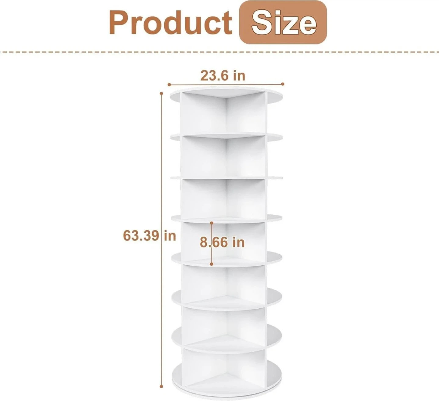 360° Rotating Shoe Rack - White - photo 2