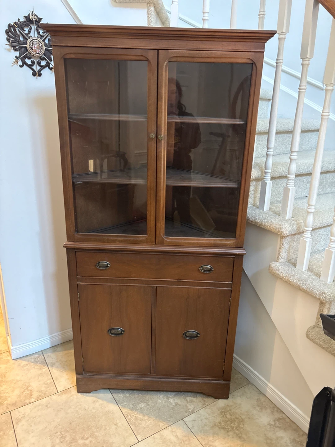 Wooden Display Cabinet with Glass Doors - photo 2