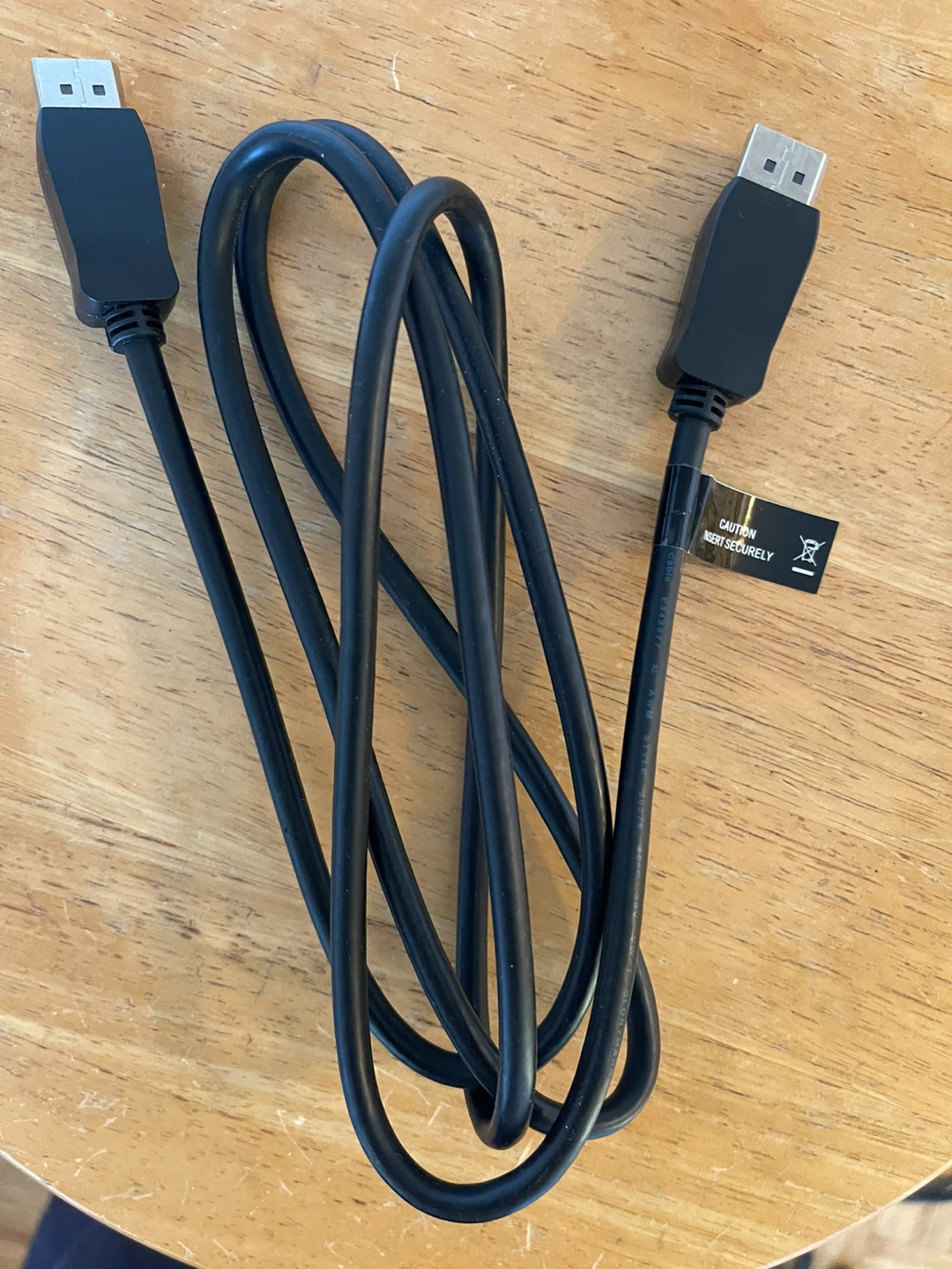 Black DisplayPort Cable