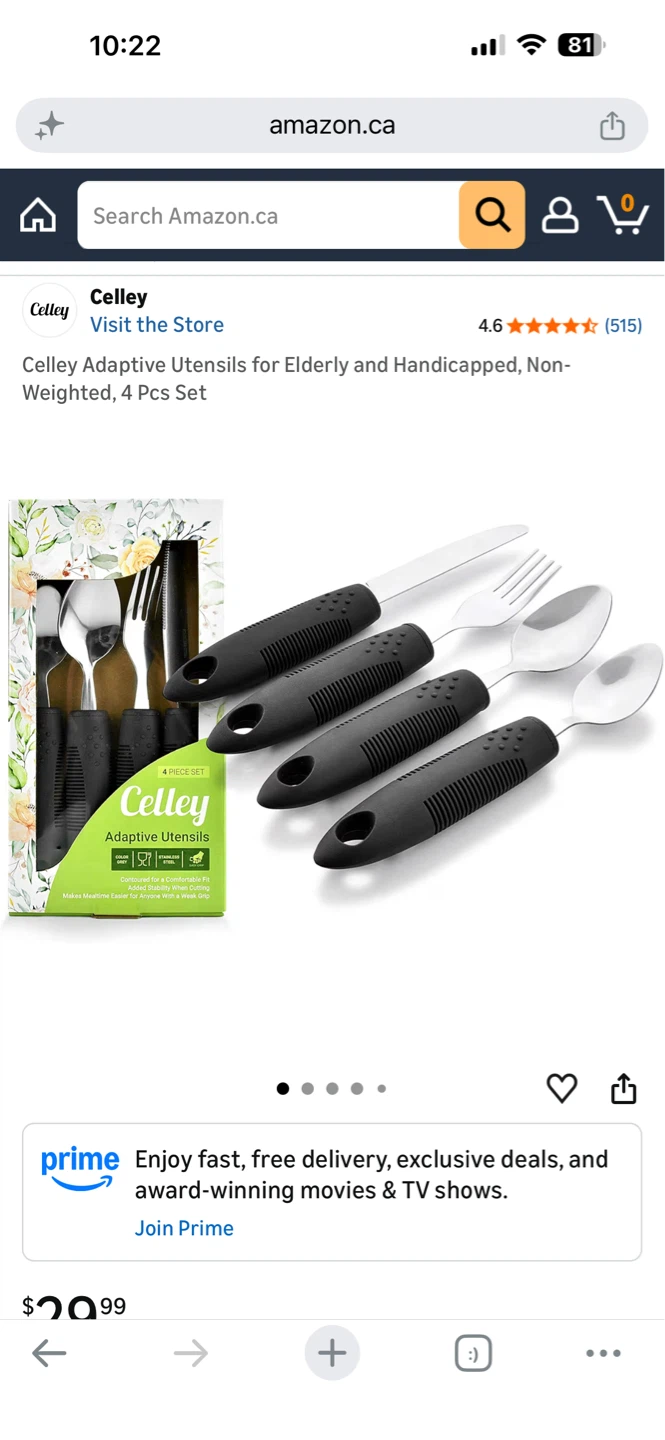 Adaptive Utensils for Elderly and Handicapped, 5 Pcs Set - photo 2