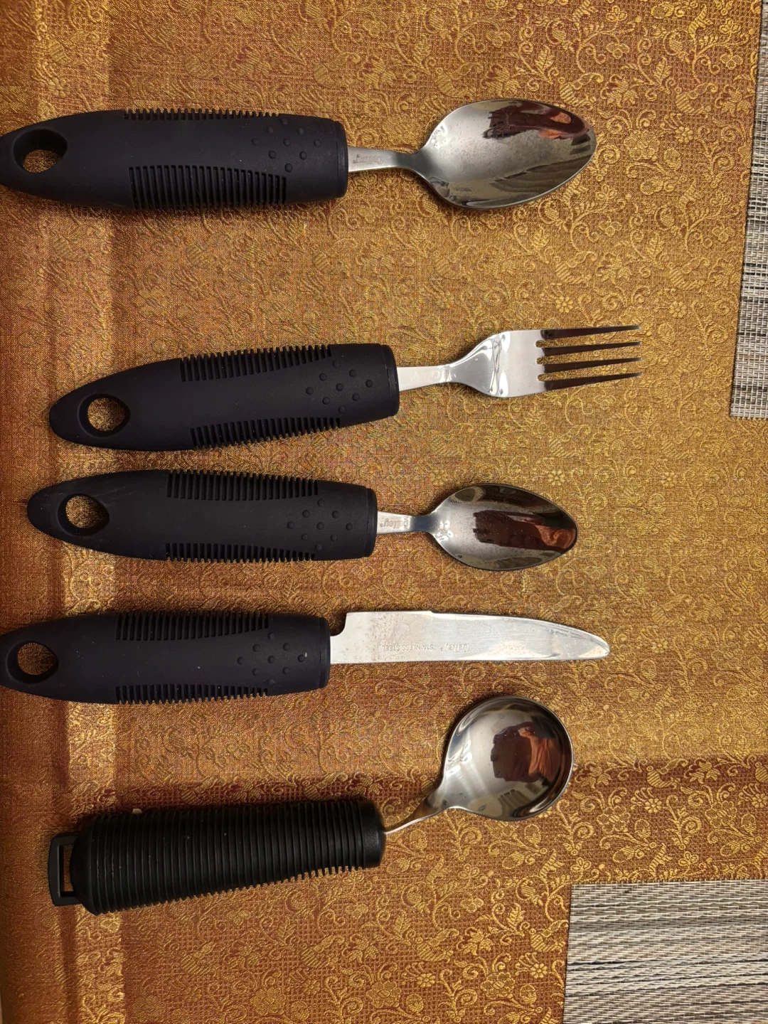 Adaptive Utensils for Elderly and Handicapped, 5 Pcs Set